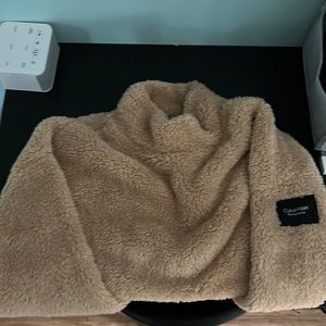 Fuzzy Calvin Klein mock neck sweater